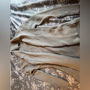 Apt. 9 Ribbed Open-Front Cardigan in Light Taupe